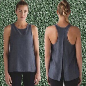 Lululemon All Tied Up Tank Top Tencel Deep Navy Blue Women’s Size 4 Open Back